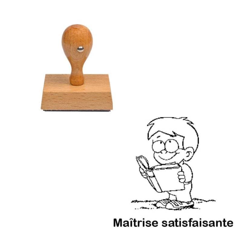Tampon enseignant maîtrise satisfaisante bonhomme n°232 — vue 1