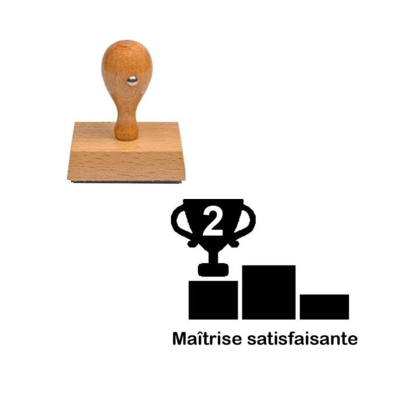 Tampon enseignant maîtrise satisfaisante trophée 2 n°236 — vue 1