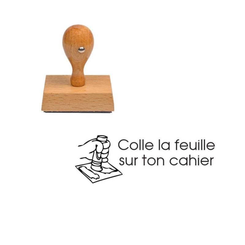 Tampon enseignant colle la feuille sur ton cahier n°260 — vue 1