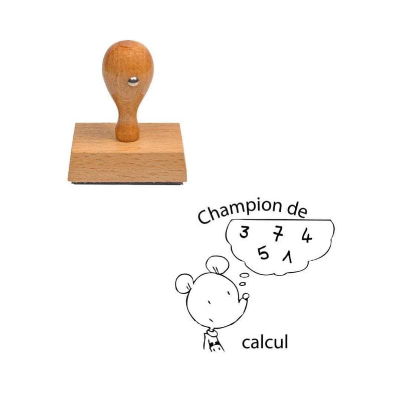 Tampon enseignant champion de calcul n°291 — vue 1