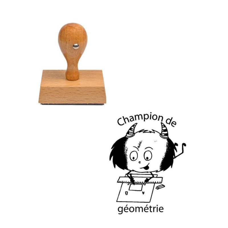Tampon enseignant champion de géométrie n°292 — vue 1
