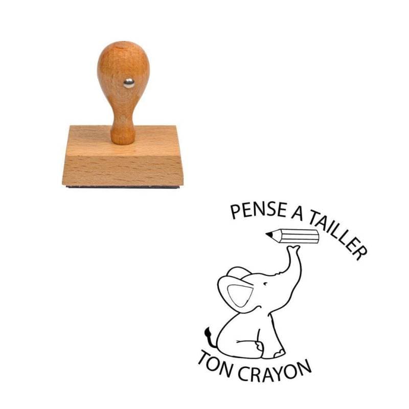 Tampon enseignant pense à tailler ton crayon n°310 — vue 1