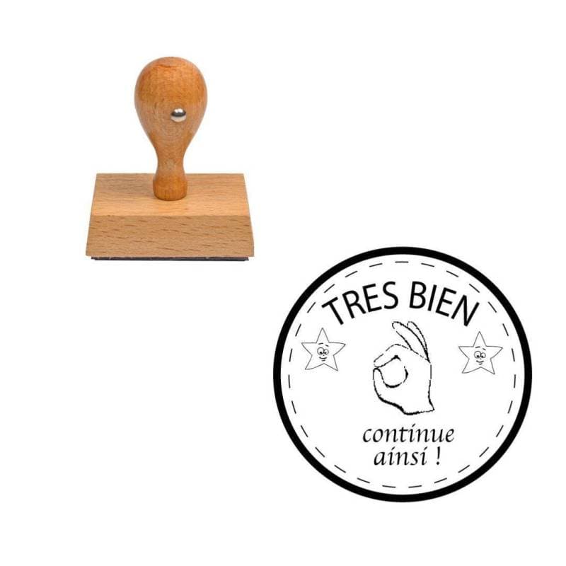 Tampon enseignant très bien / continue ainsi n°313 — vue 1