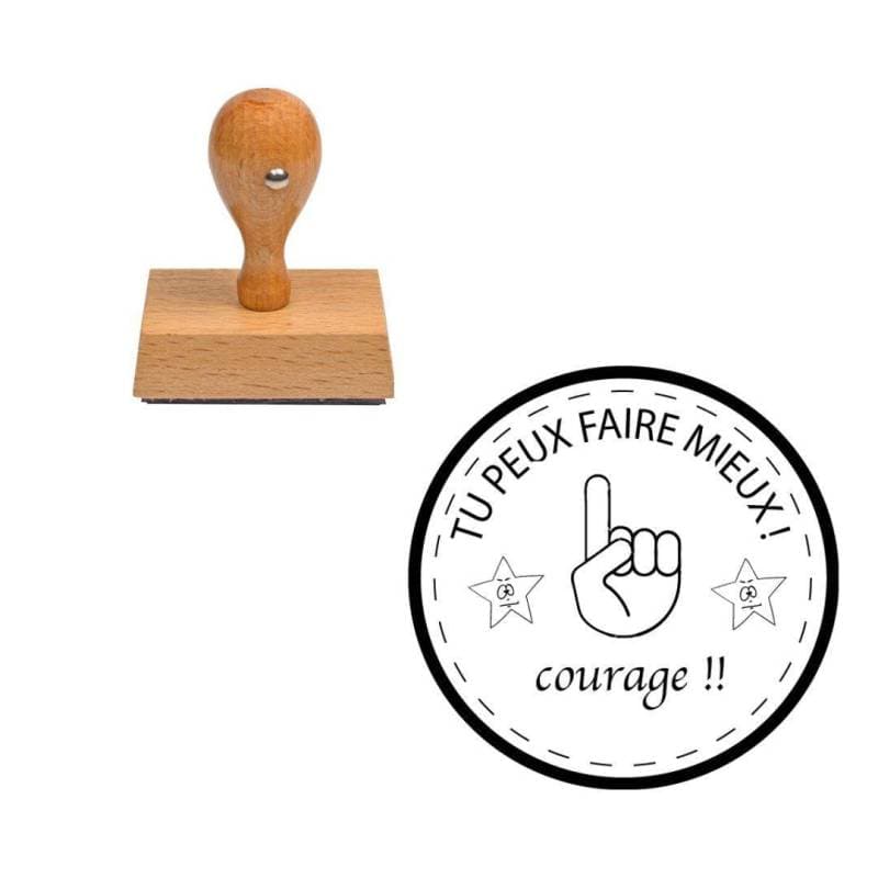 Tampon enseignant tu peux faire mieux / courage n°315 — vue 1