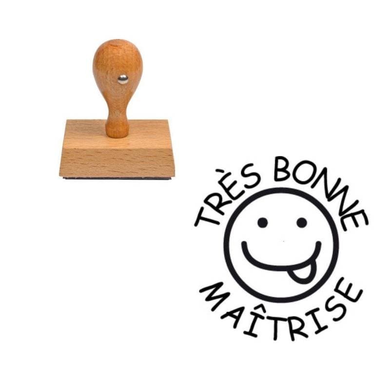 Tampon smiley très bonne maîtrise qui tire la langue n°242 — vue 1