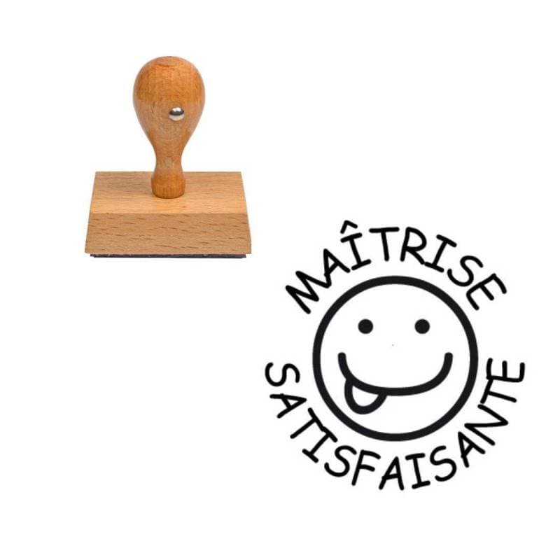 Tampon smiley maîtrise satisfaisante qui tire la langue n°243 — vue 1