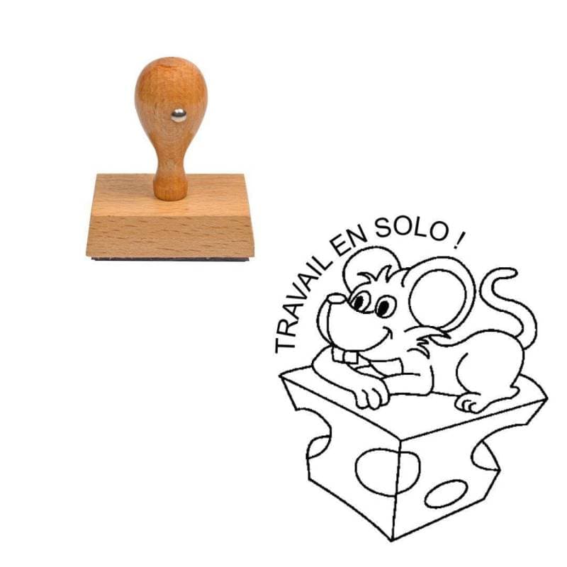 Tampon enseignant Travail en solo n°323 — vue 1
