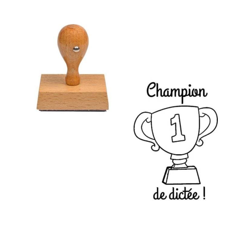Tampon enseignant Champion de dicée trophée n°343 — vue 1