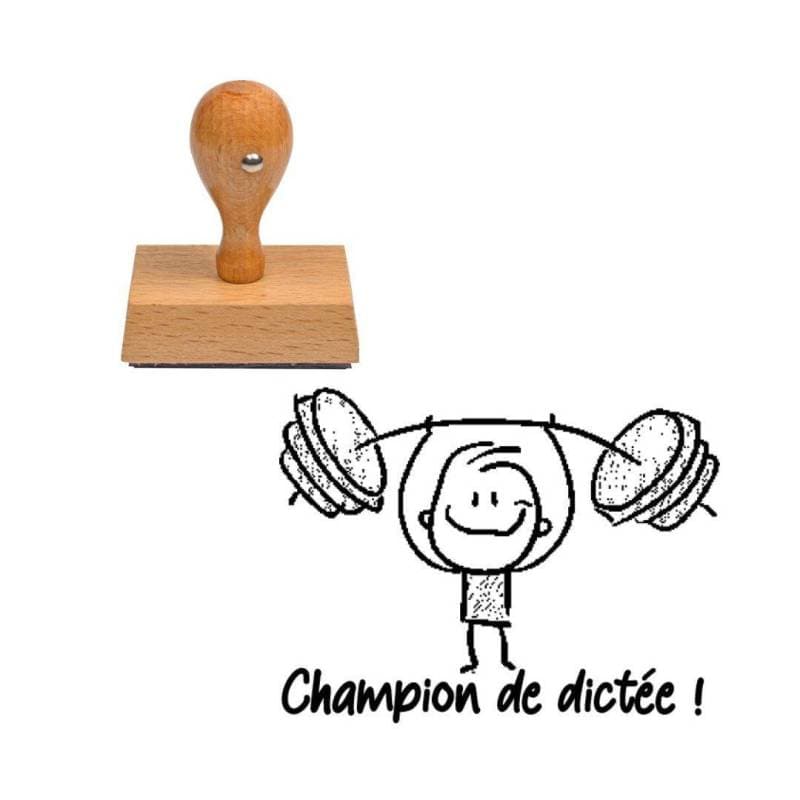 Tampon enseignant Champion de dicée musculation n°344 — vue 1