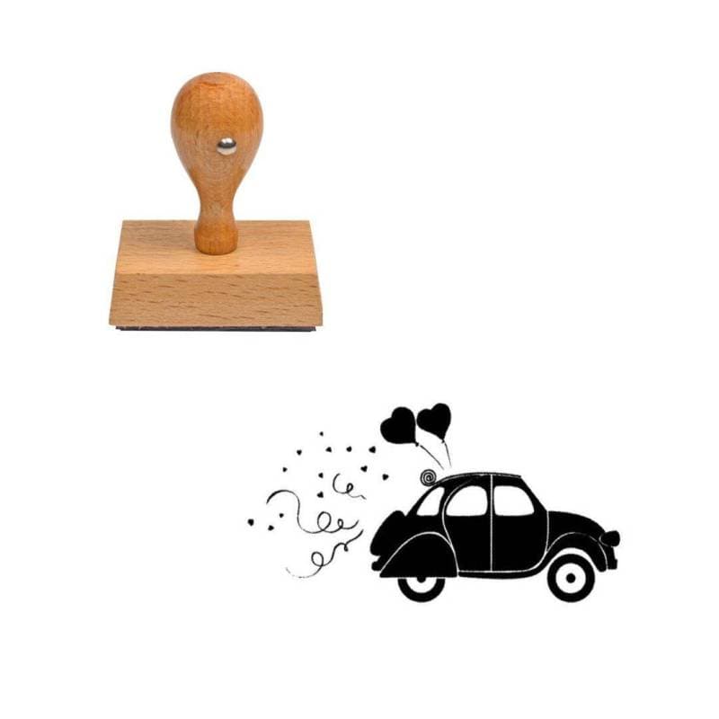 Tampon pour mariage Voiture 2CV — vue 1