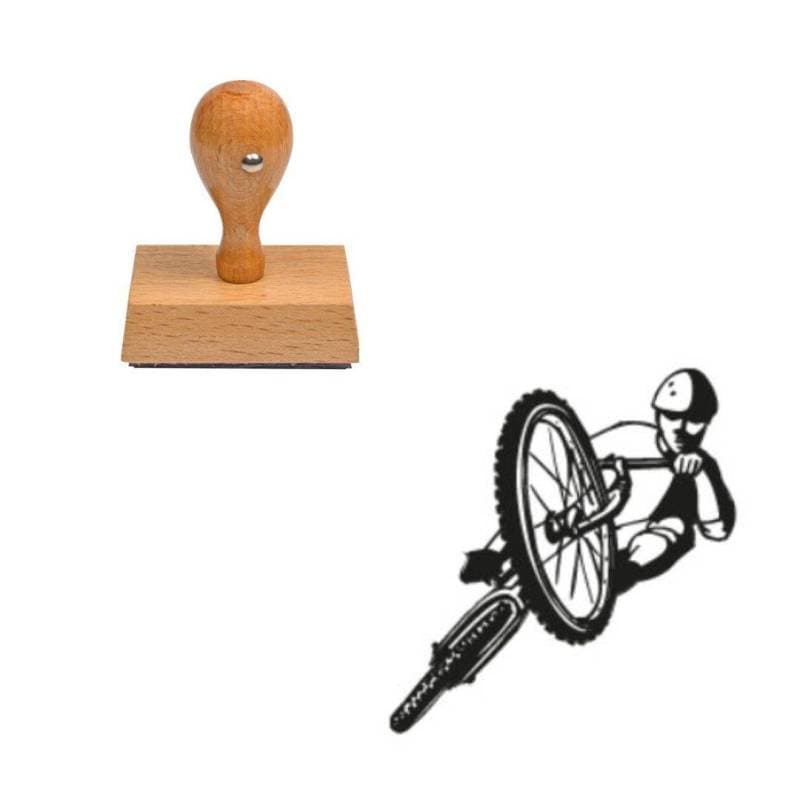 Tampon sport vélo en bois — vue 1