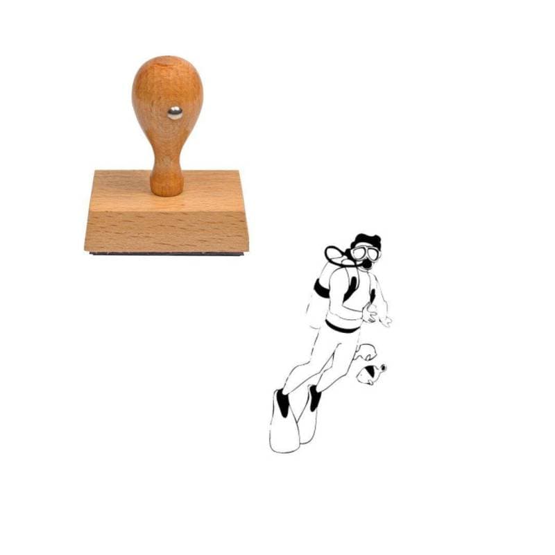Tampon sport plongeur en bois — vue 1