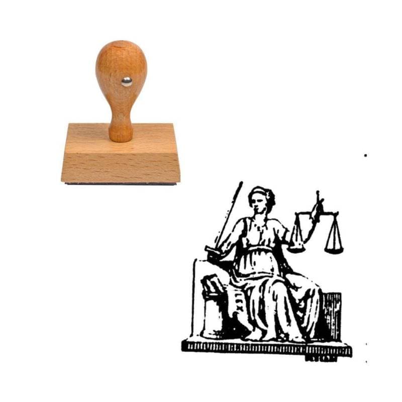 Tampon gravure ancienne justice — vue 1
