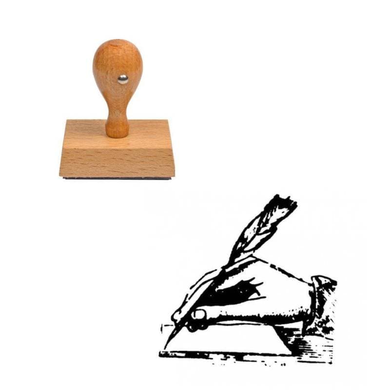 Tampon gravure ancienne plume — vue 1