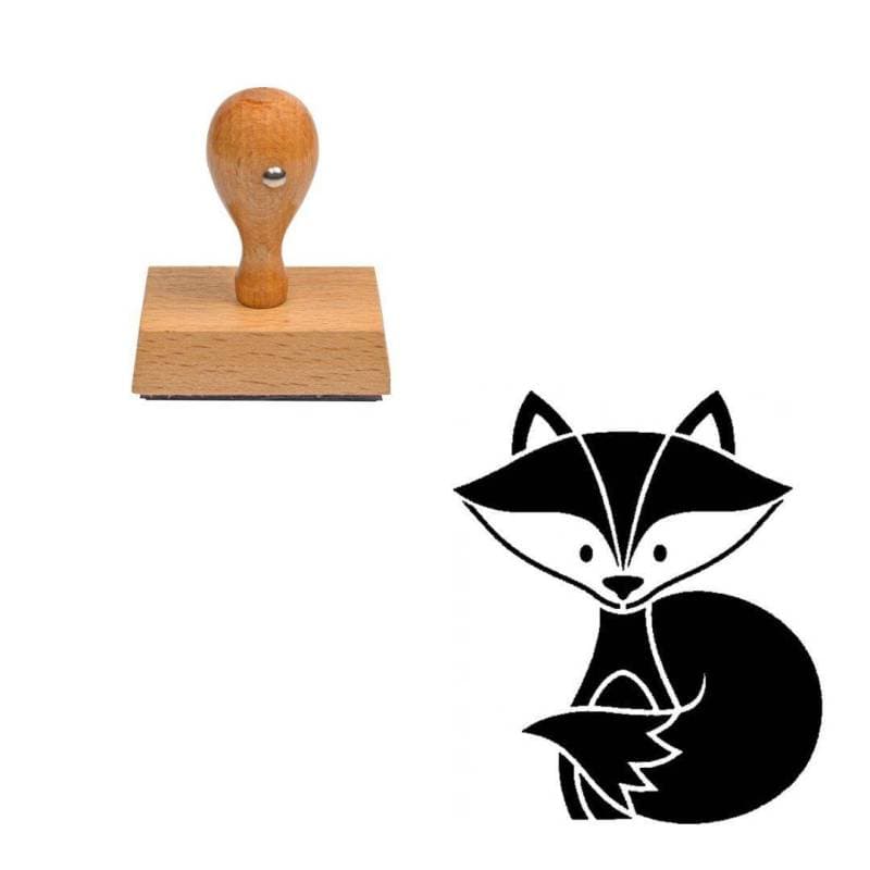 Tampon animaux Renard en bois — vue 1