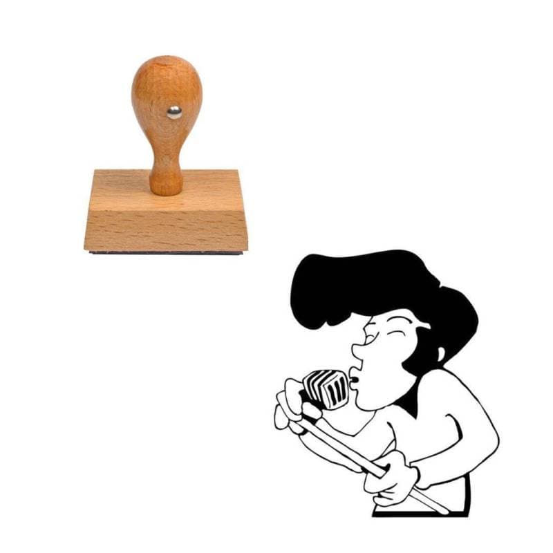 Tampon musique Elvis Presley en bois — vue 1