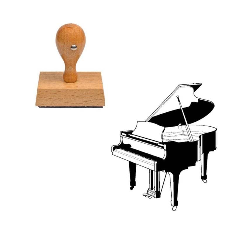 Tampon musique Piano en bois — vue 1