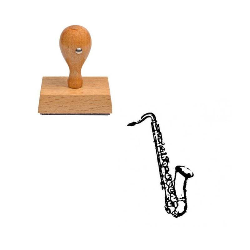 Tampon musique Saxophone en bois — vue 1