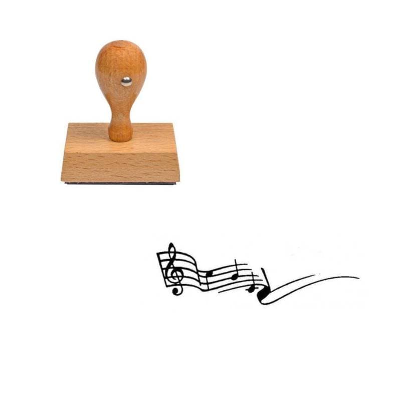 Tampon musique Note de musique en bois — vue 1