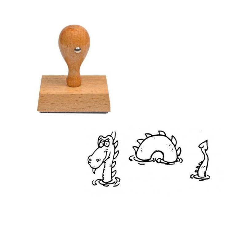 Tampon animaux Monstre de Loch Ness en bois — vue 1