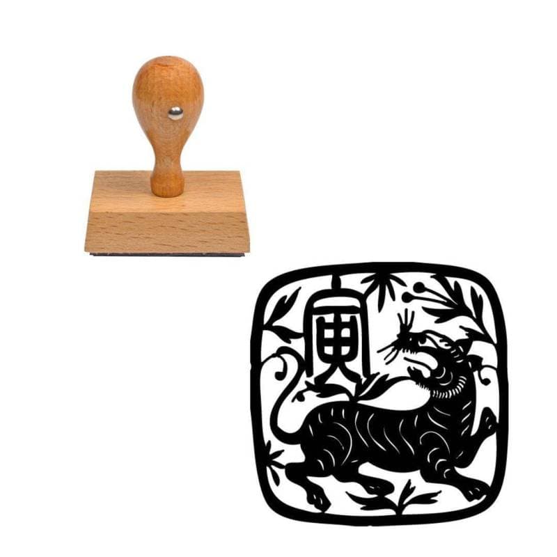 Tampon animaux Tableau dragon en bois — vue 1