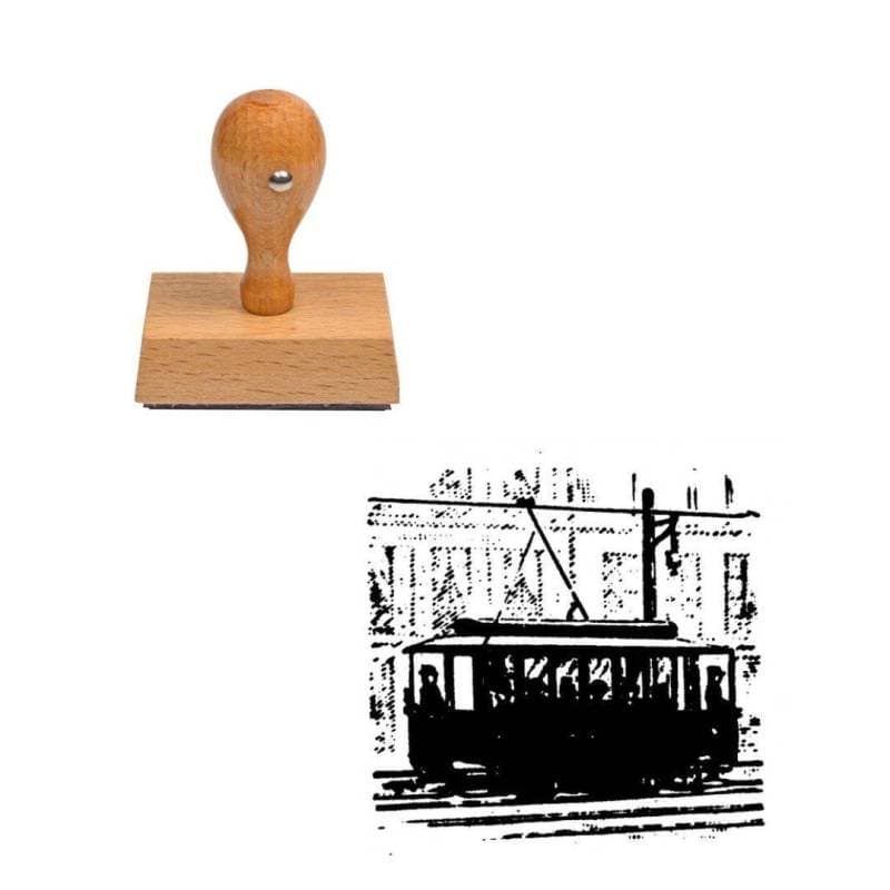 Tampon Tramway en bois — vue 1