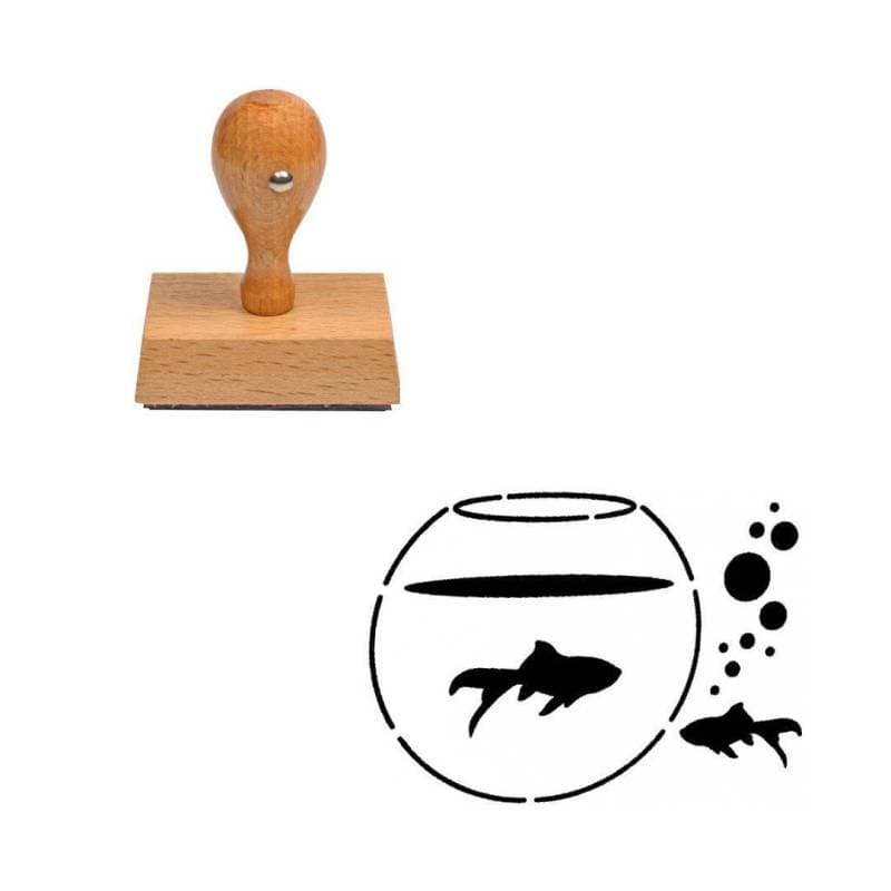 Tampon animaux Aquarium en bois — vue 1