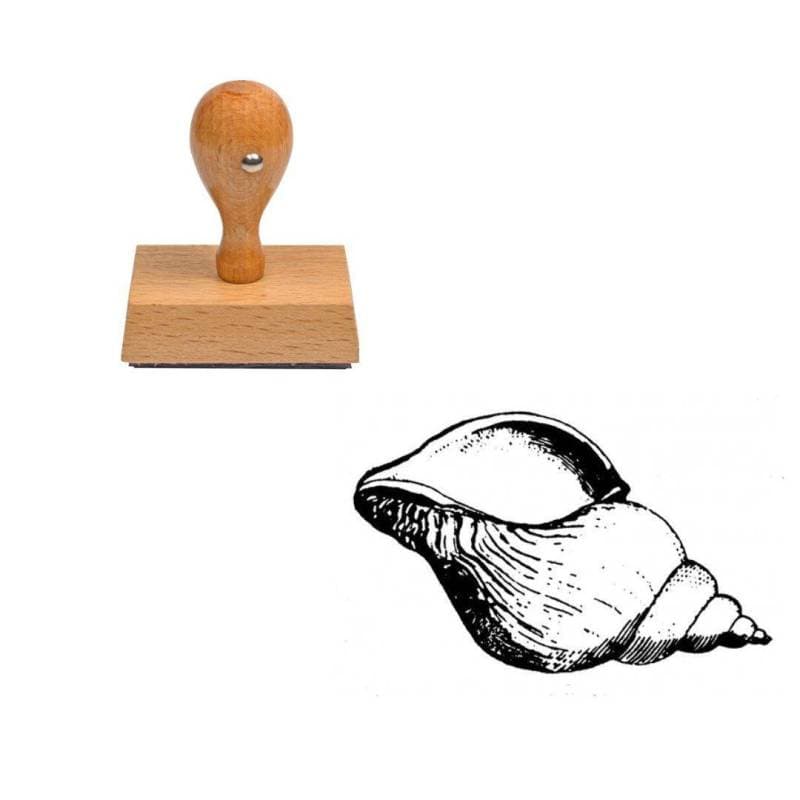Tampon animaux Coquillage en bois — vue 1
