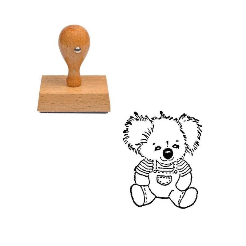 Tampon nounours Koala en bois — vue 1