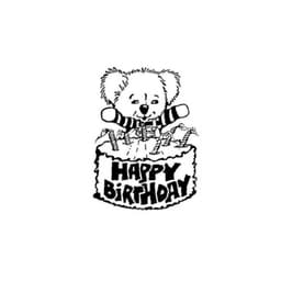 Tampon anniversaire Koala en bois — vue 1