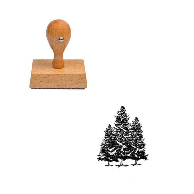 Tampon Noël Sapins — vue 1