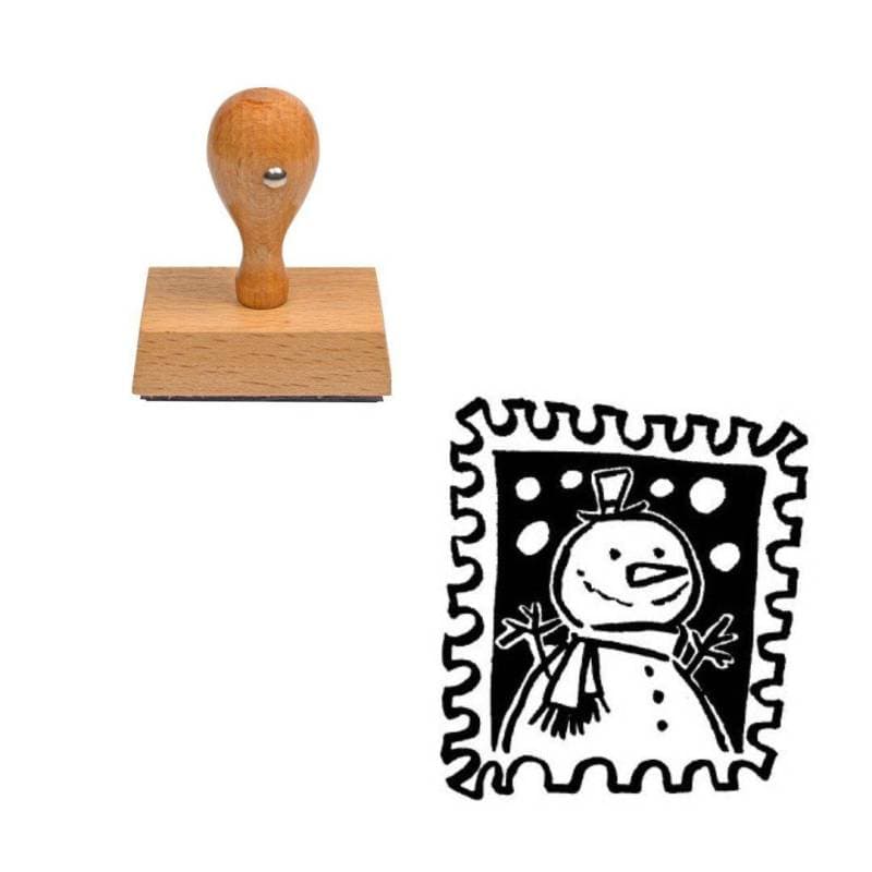 Tampon Noël Timbre bonhomme de neige — vue 1