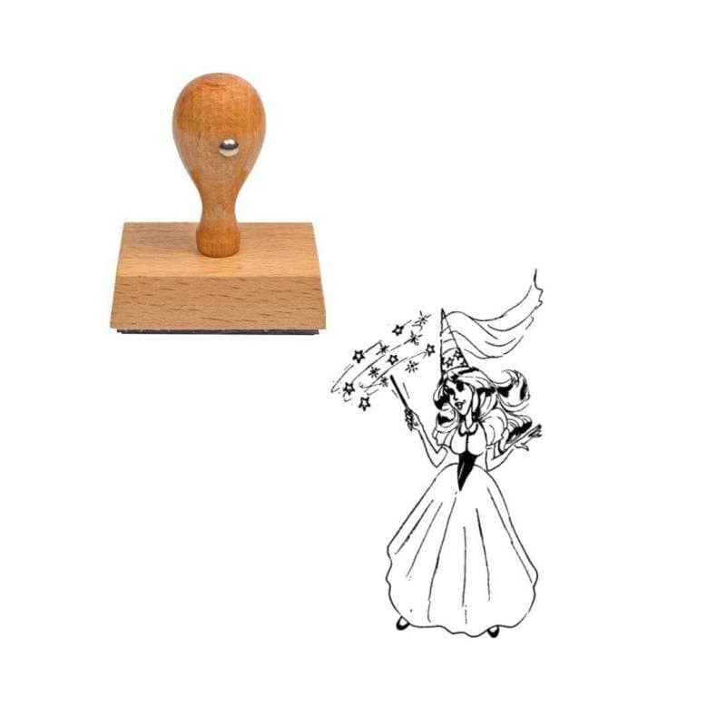 Tampon conte de fée Princesse en bois — vue 1
