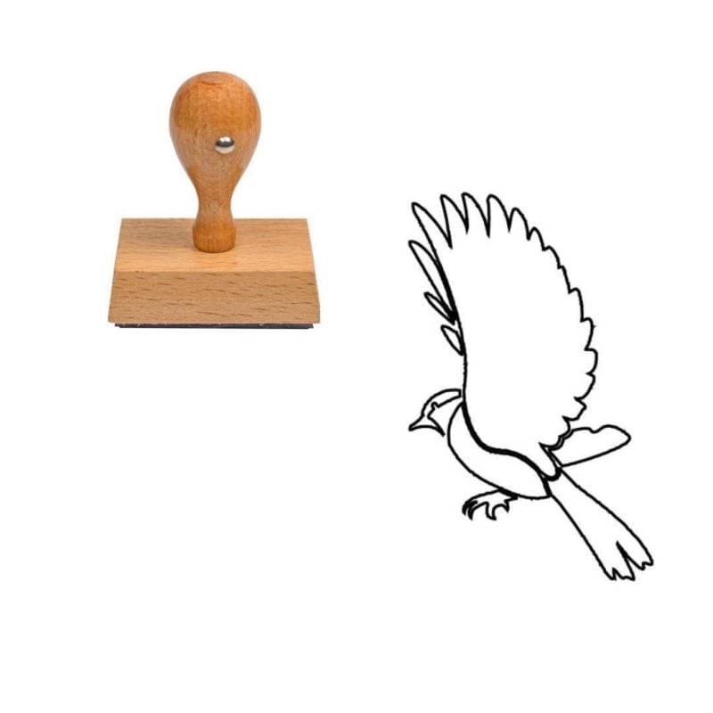 Tampon animaux Oiseau en bois — vue 1