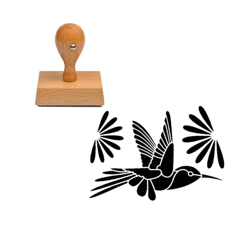 Tampon animaux Colibri en bois — vue 1