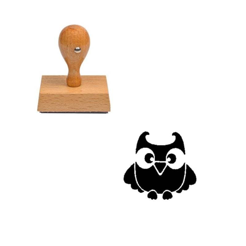 Tampon animaux Chouette en bois — vue 1