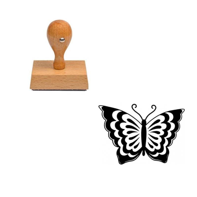 Tampon animaux Magnifique papillon en bois — vue 1