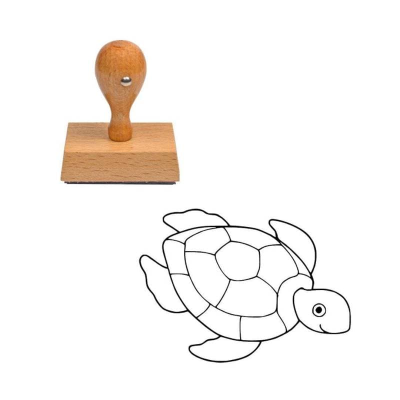 Tampon animaux Tortue en bois — vue 1