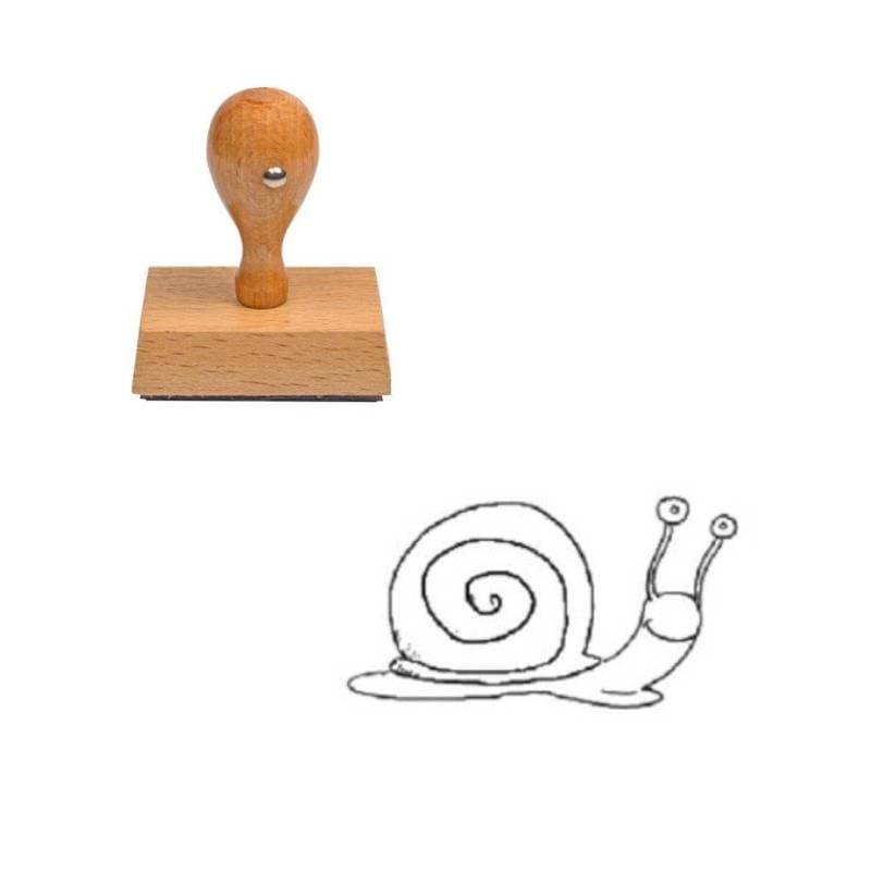 Tampon animaux Escargot en bois — vue 1