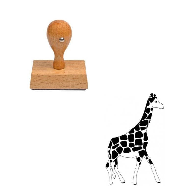 Tampon animaux Girafe en bois — vue 1