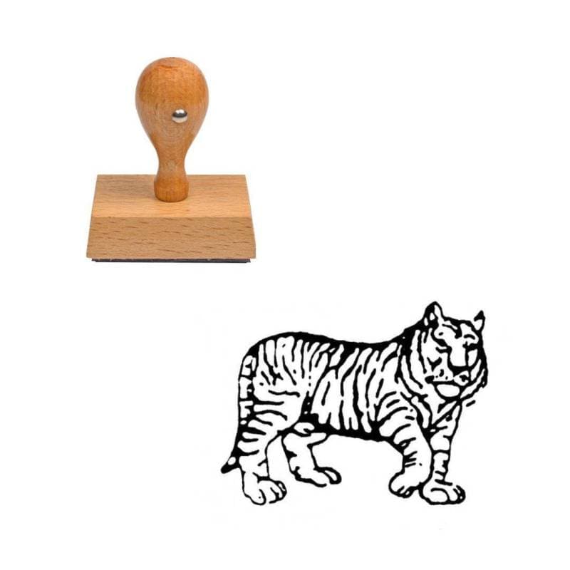 Tampon animaux Tigre en bois — vue 1