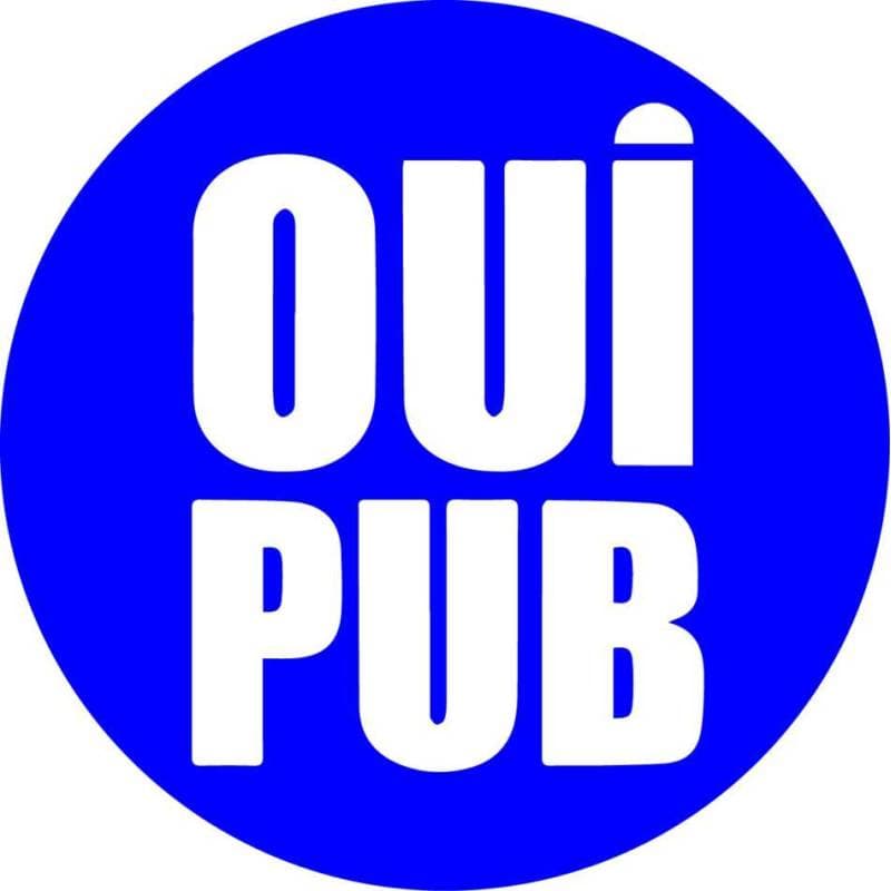 Plaque OUI PUB Bleu — vue 1