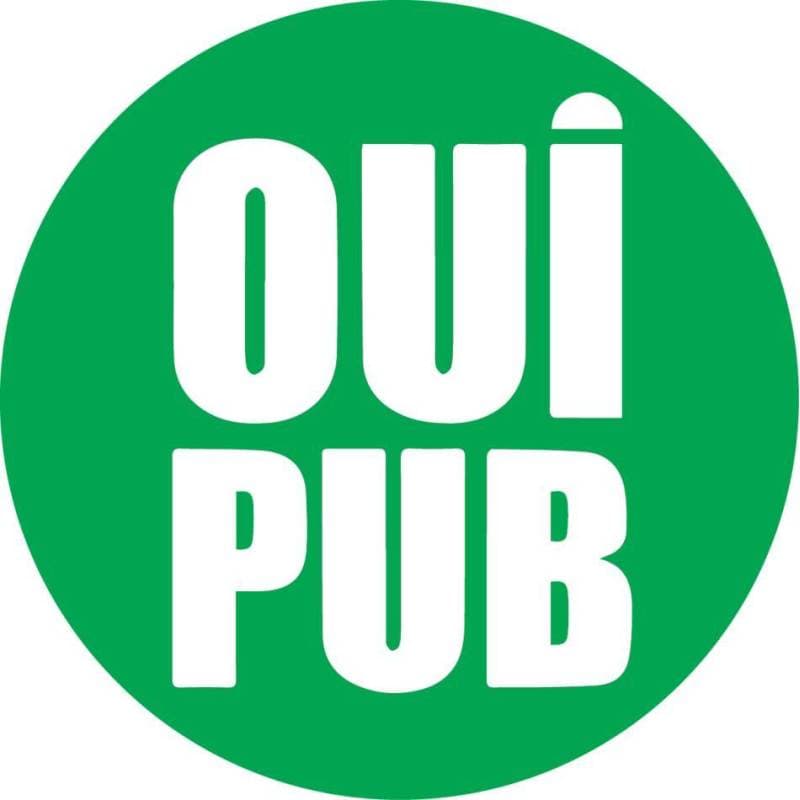Plaque OUI PUB Vert — vue 1