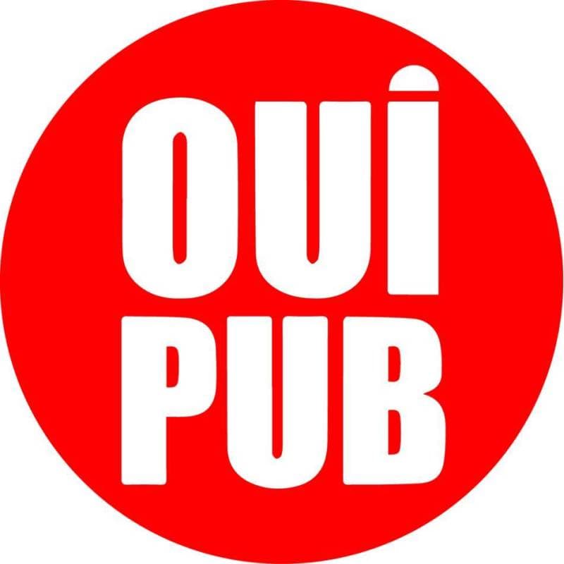 Plaque OUI PUB Rouge — vue 1