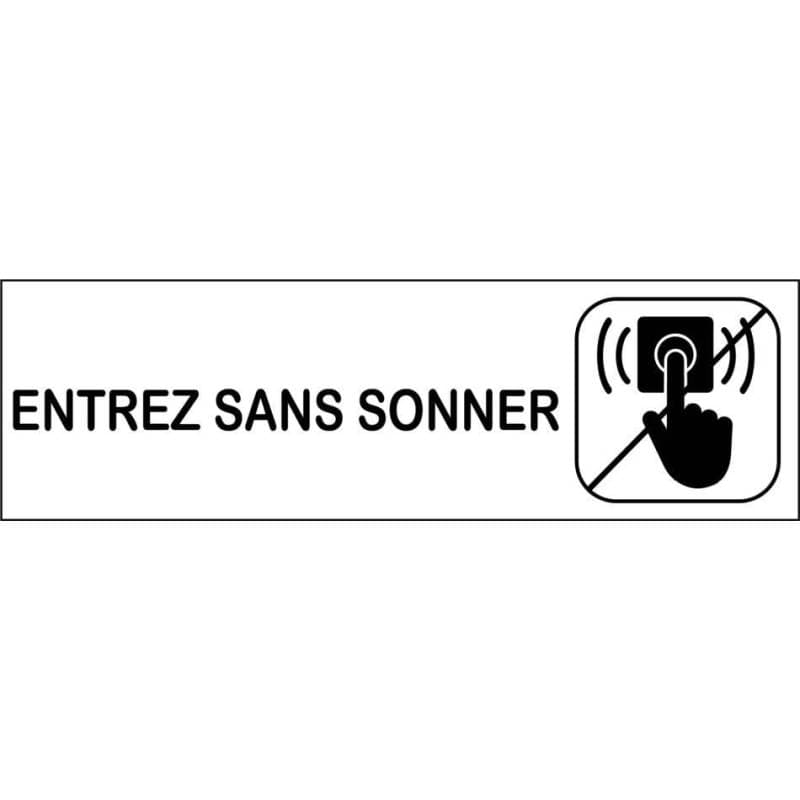 Plaque entrez sans sonner