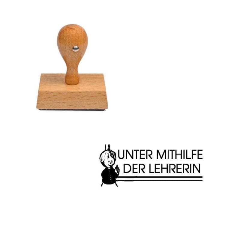 Tampon allemand Unter mithilfe der lehrerien — vue 1