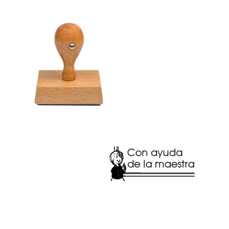 Tampon espagnol Con ayuda de la maestra — vue 1