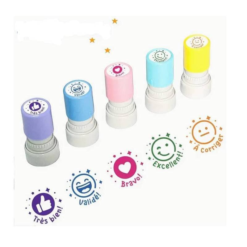 Tampons smiley pastel x5 — vue 1