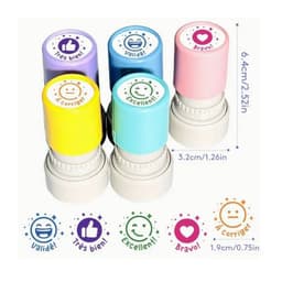 Tampons smiley pastel x5 — vue 2
