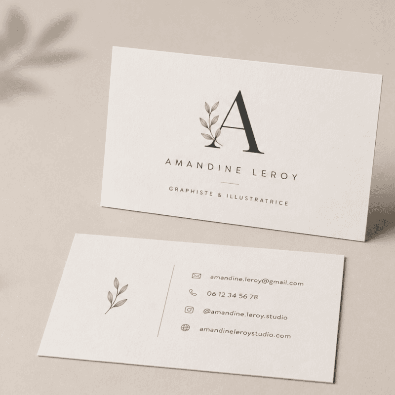 Carte de visite à personnaliser recto/verso
